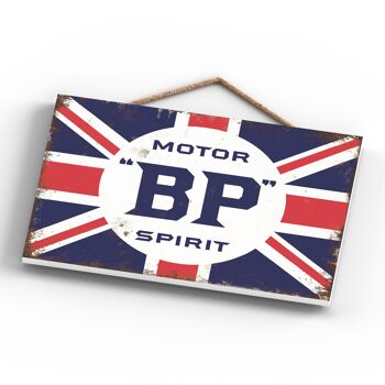 P1872 - Plaque à suspendre en bois sur le thème du garage Bp Spirit 4