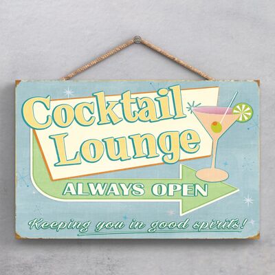P1876 - Plaque Décorative Thème Cocktail Lounge Drink