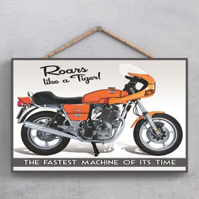 P1890 – Jota Roars Motorrad Poster Stil Holzschild zum Aufhängen