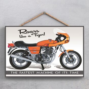 P1890 - Jota Roars Motorbike Poster Style Plaque à Suspendre en Bois 1