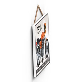 P1890 - Jota Roars Motorbike Poster Style Plaque à Suspendre en Bois 3