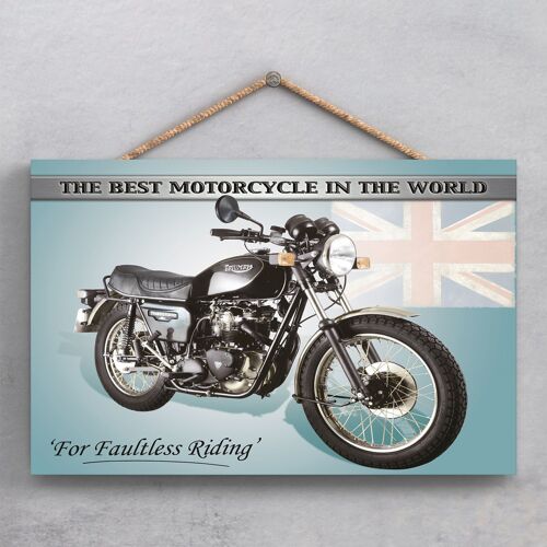 P1891 - Triumph Thunderbird Motorbike Poster Style Wooden Hanging Plaque