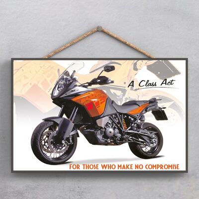 P1910 - Targa da appendere in legno stile poster per moto Ktm