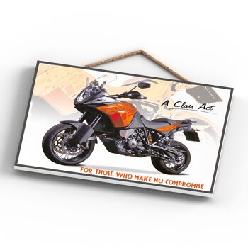 P1910 - Plaque à Suspendre en Bois Style Poster Moto Ktm 4