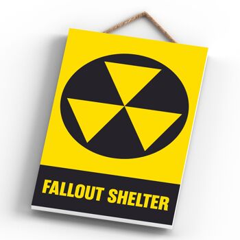 P1958 - Plaque à suspendre décorative Fallout Shelter Typography 3