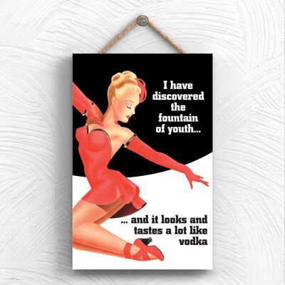 P1959 - Fountain Of Youth Pin Up Themed Decorative Hanging Plaque