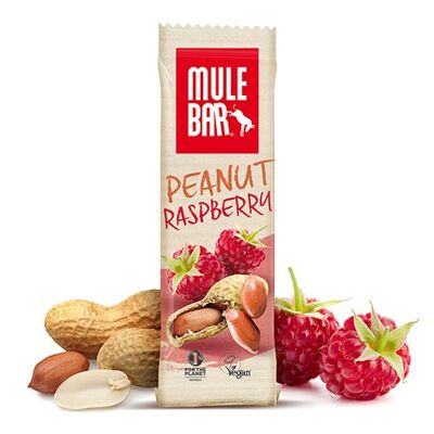 Vegan cereal & fruit bar 40g: Peanut - Raspberry
