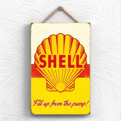 P1976 - Golden Shell From The Pump Decorative Hanging Plaque