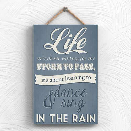 P1977 - Storm To Pass Typography Decorative Hanging Plaque