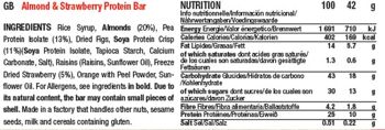 Barre protéinée vegan 42g : Amande - Fraise (25% de protéines) 4