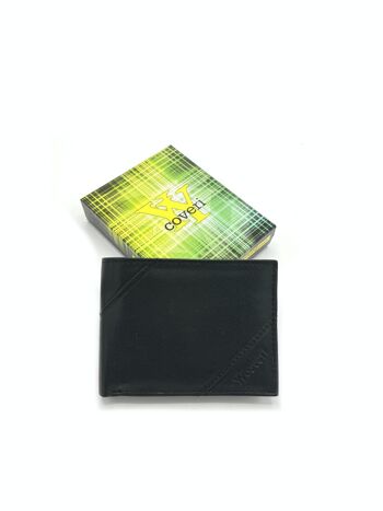 Portefeuille en cuir véritable pour homme, Brand You Young Coveri, art. GINE1161.422 8