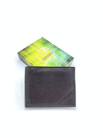 Portefeuille en cuir véritable pour homme, Brand You Young Coveri, art. GINE1161.422 4