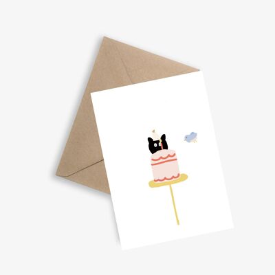 Tarjeta de cumpleaños - El pastel