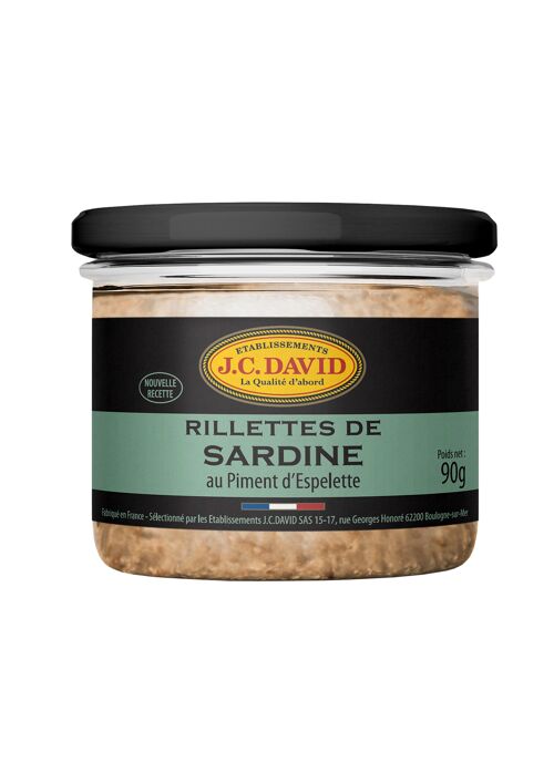 Rillettes de Sardines au piment d'Espelette 60% - 90g