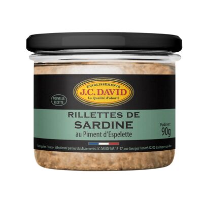 Rillettes de sardinas con pimiento de Espelette 60% - 90g