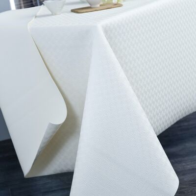 PROTEGE TABLE BLANC NAPPE RECT 105x180