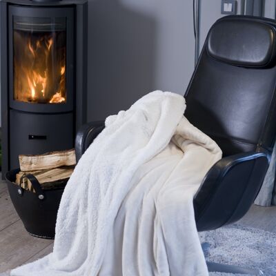 PLAID SHERPA AVORIO 130X150cm