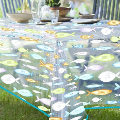 LACANAU MULTICOLOUR RECT TABLECLOTH 140X250