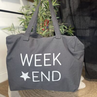 Anthracite "Week-end" weekend bag