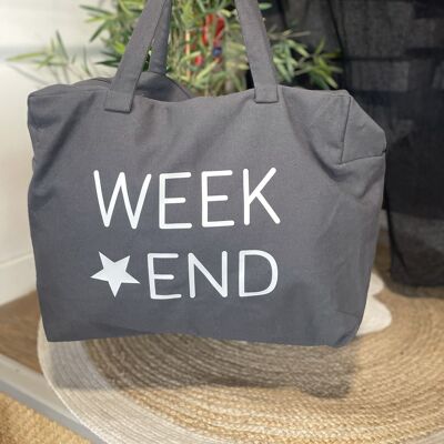 Anthracite "Week-end" weekend bag