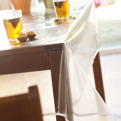 PVC TRANSPARENT PLASTIFIZIERUNG REKT TISCHDECKE 140X300