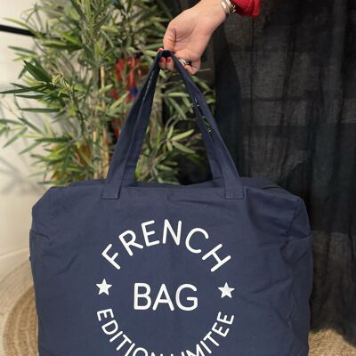 Navy "French Bag" weekend bag