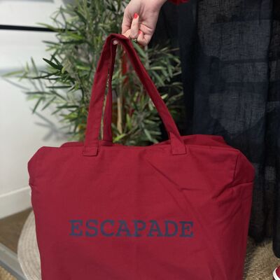 Bolsa de fin de semana roja "Escapade"