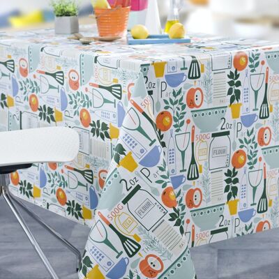 INSTANT KITCHEN MULTICOLOR ROUND TABLECLOTH 140