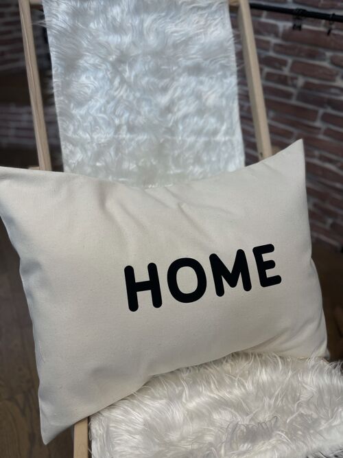 Grand Coussin Ecru "Home"