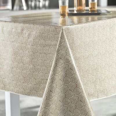 SAIGON TAUPE RECHTECKIGE TISCHDECKE 140X250