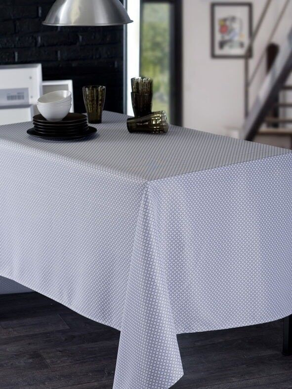 MICROFLO HELLGRAU RECHTECKIGE TISCHDECKE 140X250