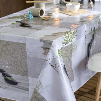 ZENITUDE BEIGE ROUND TABLECLOTH 140