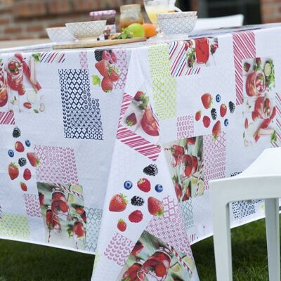 VERRINE STRAWBERRY RECT TABLECLOTH 140X200