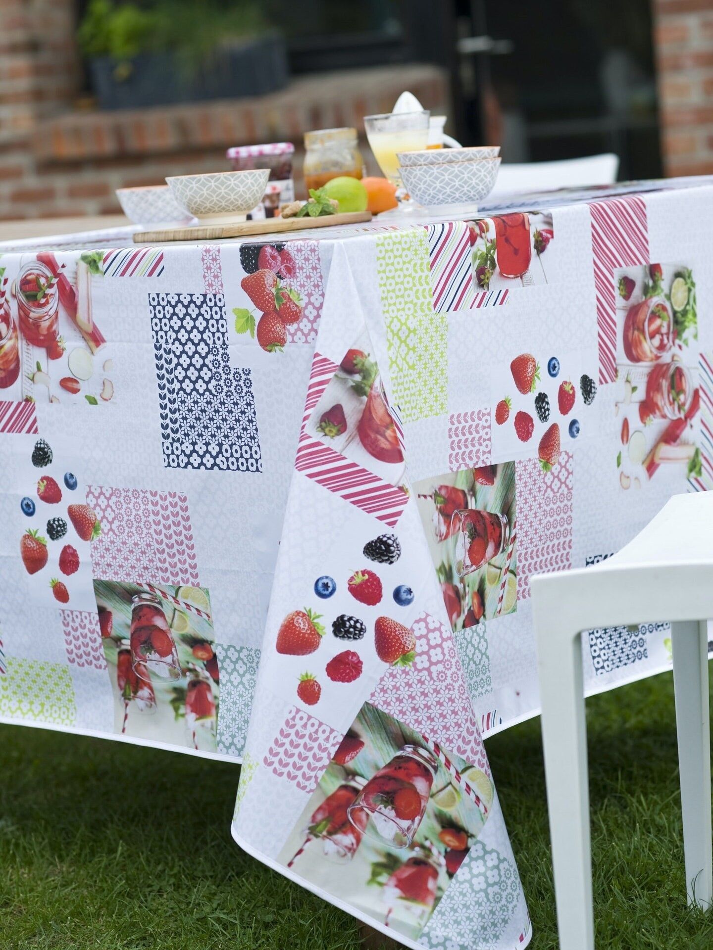 VERRINE ERDBEERE RECHTECKIGE TISCHDECKE 140X250