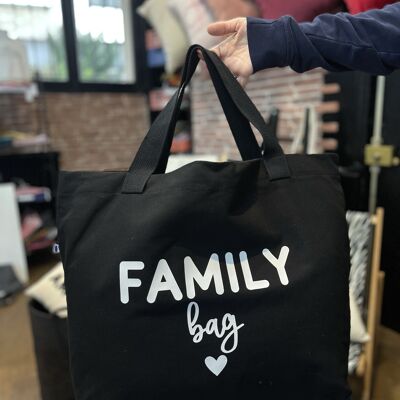 Große schwarze Tragetasche "Family Bag"