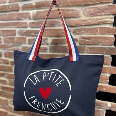 Cabas Navy pequeños "La petite frenchie"