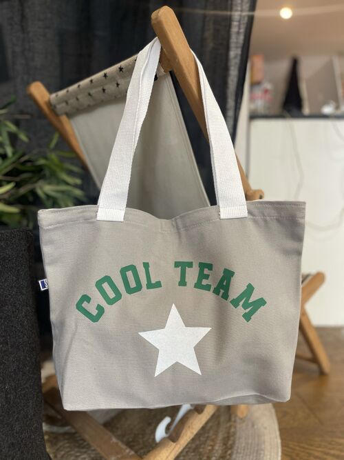 Petit Cabas Gris " Cool Team"