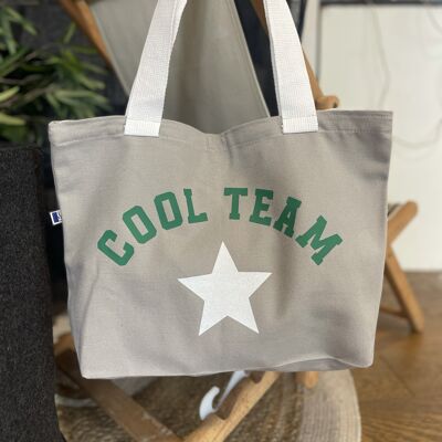 Small Gray Tote "Cool Team"