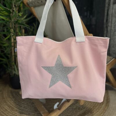 Small Pink Tote "Star"