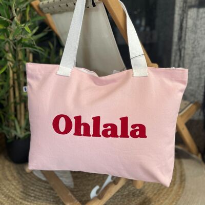 Small Pink Tote "Ohlala"