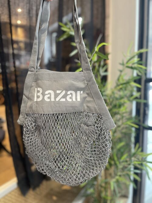 Sac filet Gris "Bazar"