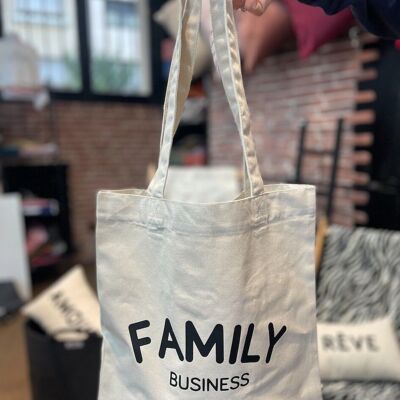 Einkaufstasche Ecru "Family Business"