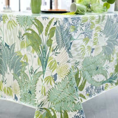 CANOPEE GREEN RECT TABLECLOTH 140X250