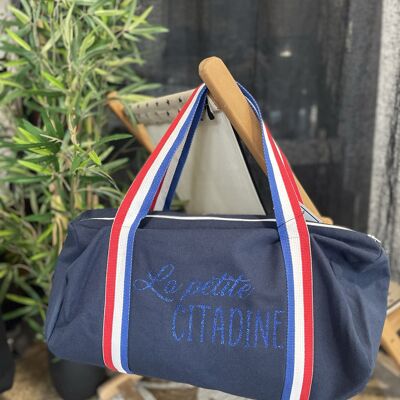 Navy duffel bag "The little city car"