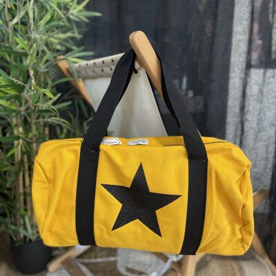 Mustard duffel bag "Star"