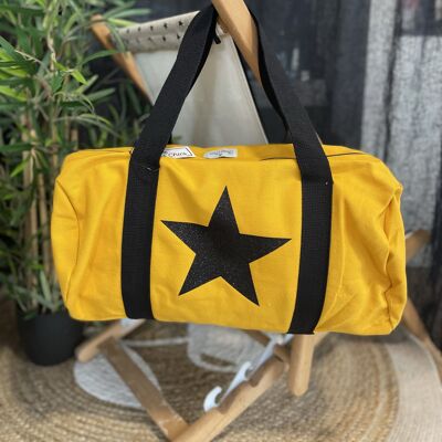 Mustard duffel bag "Star"