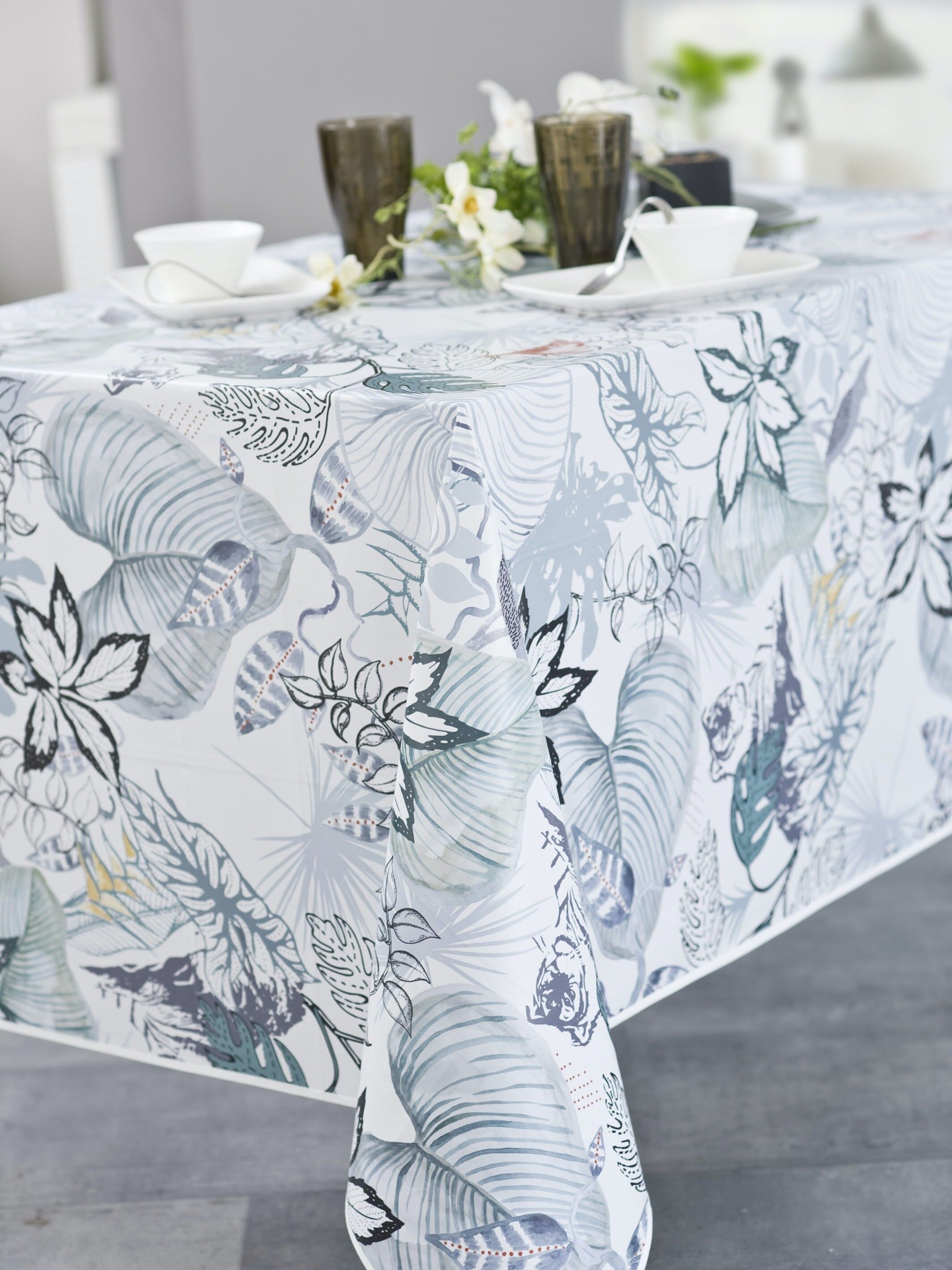 TAIGA GRÜNE RECHTECKIGE TISCHDECKE 140X250