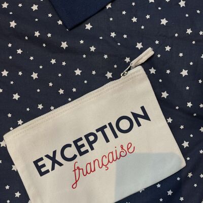Ecrufarbene "French Exception" Tasche mit Reißverschluss