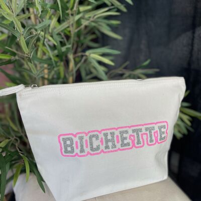 XL Ecru "Bichette" toiletry bag