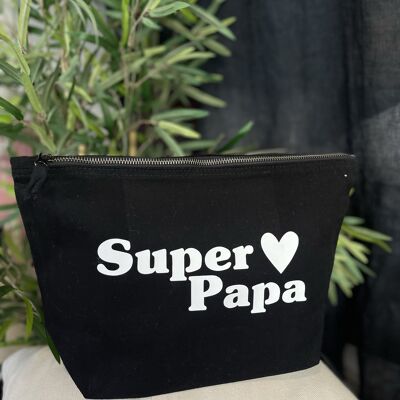 Trousse de toilette XL Noir " Super Papa "